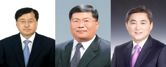 (왼쪽부터)박기홍 부사장, 조뇌하 부사장, 김준식 부사장