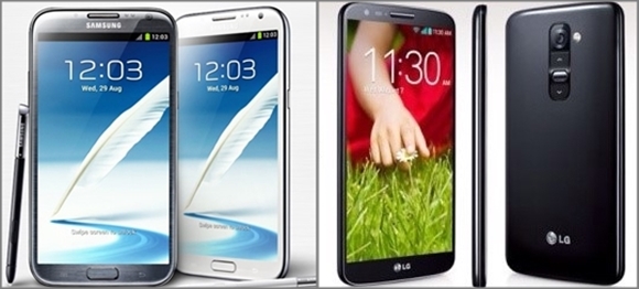 삼성과 LG의 최신 스마트폰.ⓒ온라인커뮤니티