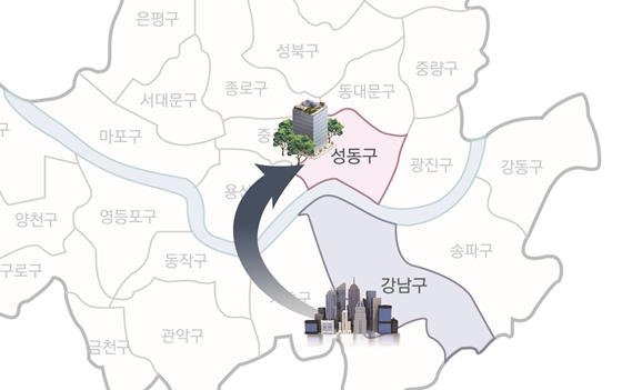 서울 초고층아파트 '랜드마크'에 지각변도이 일어나고 있다. 사진은 강남권 초고층아파트 단지와 성수동 초고층아파트 단지.ⓒ고설봉 기자