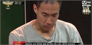 지난 31일 방송에서 잠적해 논란이 일고 있는 정장수.ⓒMnet '쇼미더머니' 방송 캡처 화면