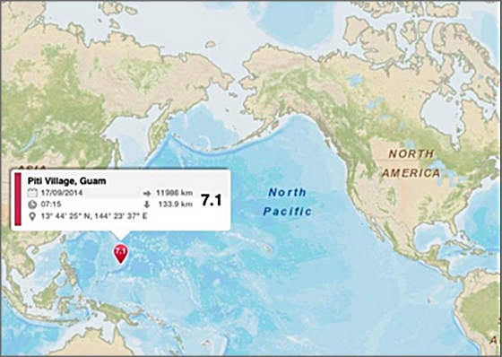 휴양지 괌에서 7.1 규모의 강진이 발생했다.ⓒClimate Realists 트위터