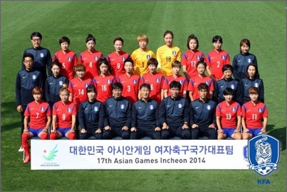 아시안 게임 한국 여자축구 대표팀이 지난 17일 인도를 상대로 10-0 대승을 거뒀다. ⓒ대한축구협회