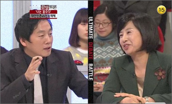 정봉주 전 국회의원(좌측)과 배은희 전 국회의원.ⓒtvN '백지연의 끝장토론' 방송화면 캡처