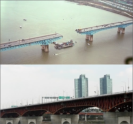 오는 21일 성수대교 붕괴 20주기를 맞아 서울시는 15일 성수대교 점검 현장을 공개했다.ⓒ연합뉴스