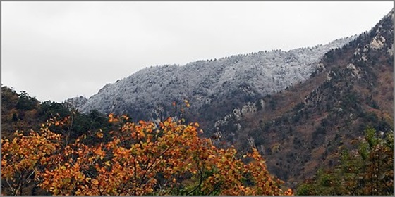 설악산에서 첫눈이 관측됐다.ⓒ연합뉴스