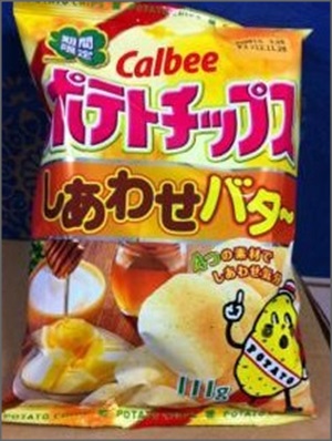 일본 카르비 사 제품 '해피니스 버터 포테이토 칩'.ⓒ온라인 커뮤니티