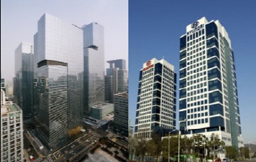 삼성 서초동 본사(왼쪽)와 현대차그룹 양재동 본사. ⓒEBN