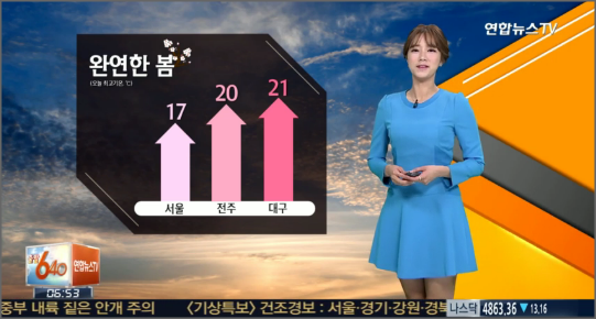 27일 아침·저녁으로는 쌀쌀하지만, 한낮엔 완연한 봄날씨가 이어지겠다.ⓒ연합뉴스TV 방송화면 캡처