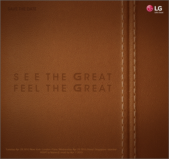 LG전자가 글로벌 미디어에 배포한 'G4' 공개 행사 초대장.ⓒLG전자