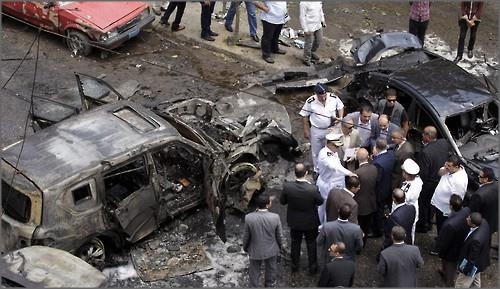 폭발사고 현장(자료사진). 히샴 바라카트 이집트 검찰총장이 폭탄 테러를 당해 숨졌다.ⓒ연합뉴스
