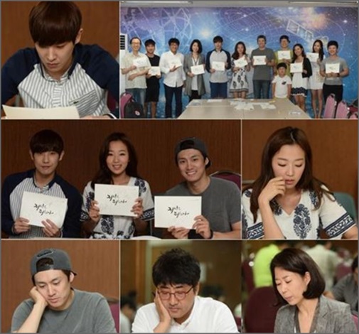 31일 방송을 앞둔 KBS2 드라마스페셜 '귀신은 뭐하나'의 출연진이 대본연습을 하고 있다.ⓒ연합뉴스