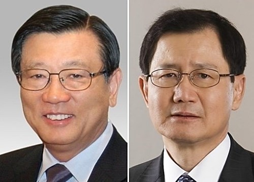 박삼구 금호아시아나그룹 회장(왼쪽)과 박찬구 금호석유화학그룹 회장(오른쪽)