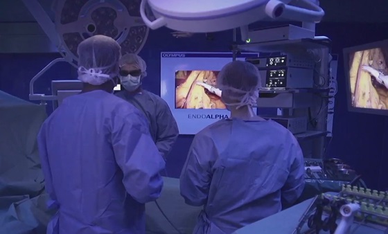 올림푸스 3D 복강경을 활용해 수술하는 모습.ⓒ올림푸스한국