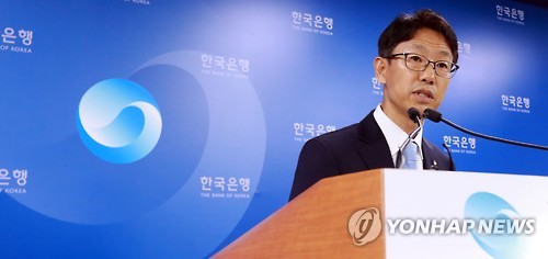 김영태 국민계정부장이 실질 국내총생산 배경에 대해 설명하고 있다ⓒ연합뉴스