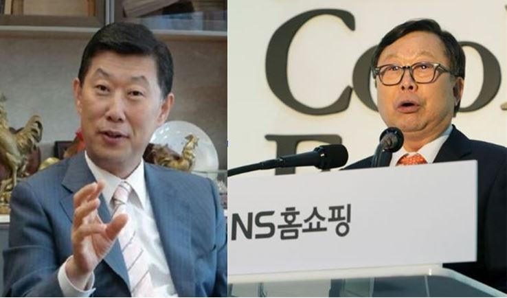 김홍국 하림그룹 회장(왼쪽)과 도상철 NS홈쇼핑 대표(오른쪽)ⓒ