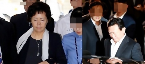 신영자 롯데장학재단 이사장(왼쪽)과 신동빈 롯데그룹 회장ⓒ