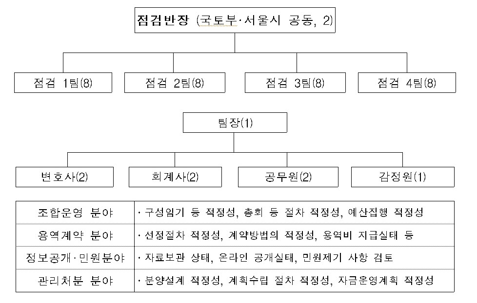 합동점검반 구성 및 역할ⓒ국토부