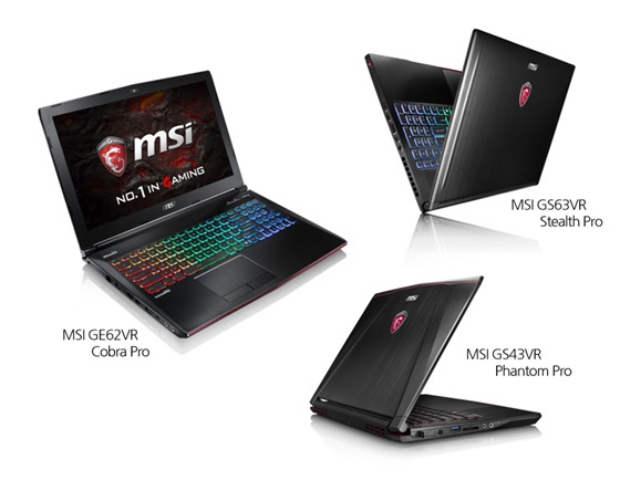 다나와 '2016년 하반기 히트브랜드' 게이밍 노트북 부문에 선정된 MSI 게이밍 노트북 제품 사진.ⓒMSI코리아