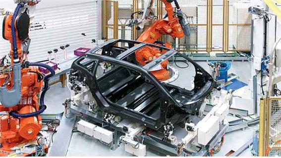 BMW 전기차 i3의 탄소섬유 바디 제작 모습 