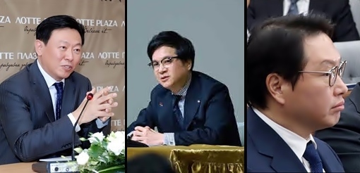 (왼쪽부터) 신동빈 롯데그룹 회장, 이재현 CJ그룹 회장, 최태원 SK그룹 회장ⓒEBN