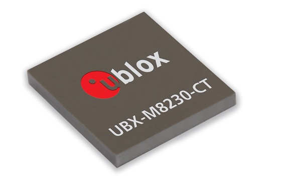 유블럭스의 UBX M8230 CT GNSS 수신 칩.ⓒ유블럭스