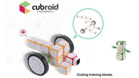 스마트웰니스의 교육용 코딩 로봇 '큐브로이드(CUBROID)' 안내 이미지.ⓒ스마트웰니스