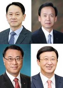 (왼쪽 위부터 시계방향) 원기찬 삼성카드 대표, 정수진 하나카드 대표, 서준희 BC카드 대표, 유구현 우리카드 대표