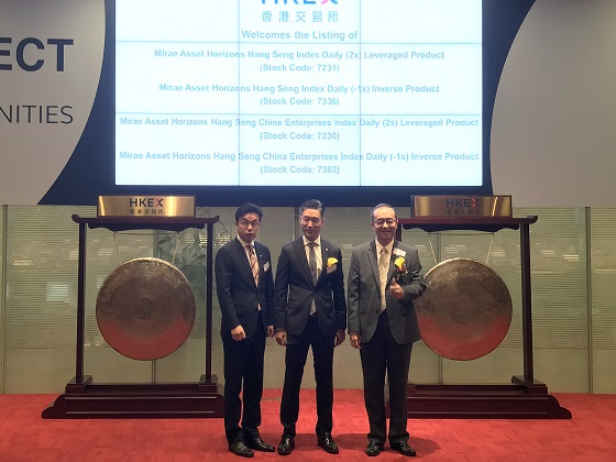 왼쪽부터 미래에셋자산운용(홍콩)의 조완연 상무(COO), 이정호 사장(CEO), ETF본부 David Quah(본부장) ⓒ미래에셋자산운용