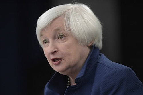 미국 연방공개시장위원회(FOMC)는 16일 기준금리를 0.25%포인트 상향했다. 재닛 옐런 미국 연방준비제도(Fed) 의장의 모습. 사진=연합뉴스