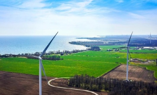 캐나다 온타리오주(州) 할디만드 카운티에 조성된 삼성물산 '온타리오 프로젝트' 풍력 발전단지.ⓒ삼성물산