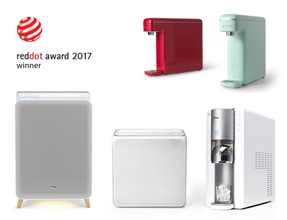 '2017 레드닷 어워드(reddot Design Award)'에서 수상한 SK매직 4개 제품 이미지.ⓒSK매직