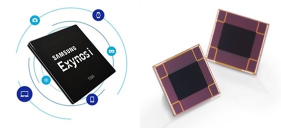 삼성전자가 IoT용 AP로 개발한 '엑시노스 아이'와 SK하이닉스의 CMOS 이미지 센서.ⓒ삼성전자·SK하이닉스