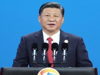 시진핑(習近平) 중국 국가 주석이 14일 개막한 일대일로(一帶一路) 국제협력 정상포럼에서 연설하는 모습 [사진출처=인민망]