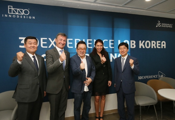 다쏘시스템코리아는 31일 서울 역삼동 이노디자인 빌딩에서 기자간담회를 열고 스타트업 육성을 지원하는 '3D익스피리언스 랩' 개소를 발표했다.ⓒ다쏘시스템코리아
