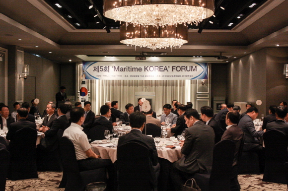한국해양산업총연합회와 한국선주협회가 공동주관하는 제5회 마리타임 코리아 포럼(Maritime KOREA FORUM)이 12일 여의도 켄싱턴호텔에서 개최됐다.ⓒ한국선주협회