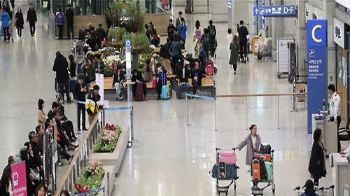 중국의 방한 단체여행 제한 이후 썰렁해진 인천공항의 모습.ⓒ연합뉴스