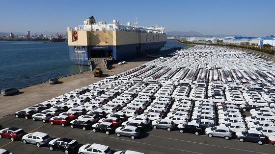 지난달 자동차 수출은 1년 전보다 45.3% 증가한 것으로 나타났다.ⓒ연합뉴스