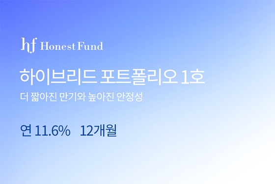 20일 국내 대표 P2P금융기업 어니스트펀드는 투자기간 12개월, 연 11.6% 수익률, 총 10억원 규모의 '하이브리드 포트폴리오 1호' 상품을 오픈한다고 밝혔다.ⓒ어니스트펀드