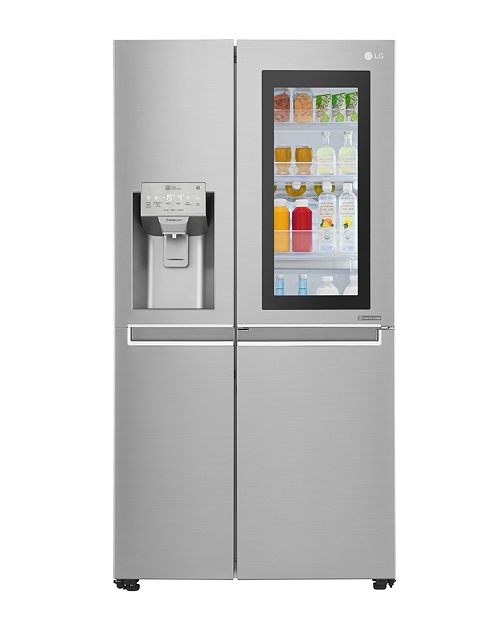 LG 노크온 매직스페이스 양문형 냉장고. ⓒLG전자