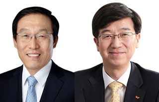 김기남 삼성전자 사장(왼쪽)과 박성욱 SK하이닉스 부회장(오른쪽)