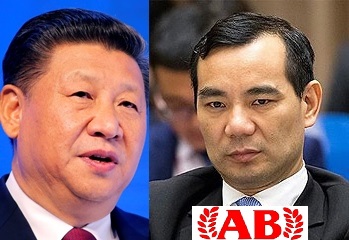 시진핑(왼쪽) 중국 국가주석과 우샤오후이(吳小暉)안방보험그룹 회장. 
