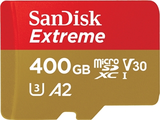 400GB 샌디스크 익스트림 UHS-I 마이크로SDXC 카드.ⓒ웨스턴디지털