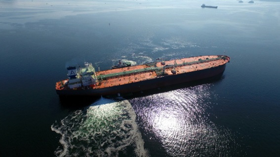 성동조선해양이 그리스 키클라데스(Kyklades Maritime Corporation)에 인도한 15만8000DWT급 원유운반선.ⓒ성동조선해양 
