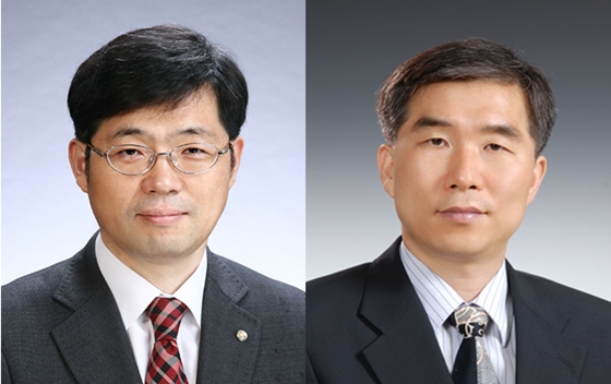 한국은행 유상대 국제협력국장(왼쪽), 정규일 경제통계국장.ⓒ한국은행