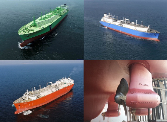 대우조선해양이 건조한 LNG 관련 선박들.ⓒ대우조선해양