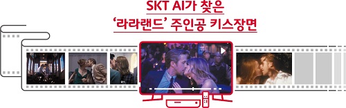 SK텔레콤 AI가 찾은 영화 '라라랜드' 주인공 키스신. ⓒSKT