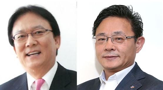 박근희 CJ주식회사 공동대표이사(왼쪽)와 최병환 CJ CGV 대표이사.
