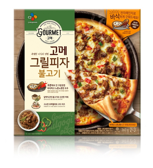 CJ제일제당 고메 그릴 피자 불고기 제품.