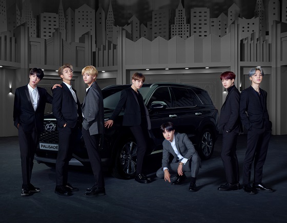 대형 SUV '팰리세이드'의 글로벌 홍보대사로 선정된 방탄소년단 
 ⓒ현대차