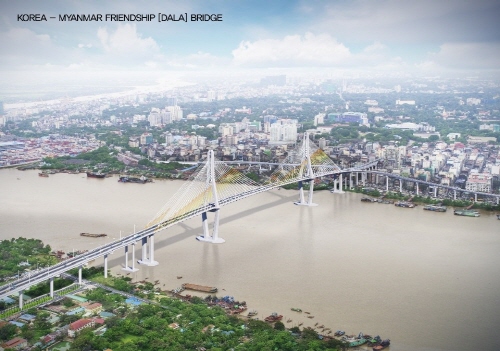 한-미얀마 우정의 다리 프로젝트 조감도.ⓒGS건설